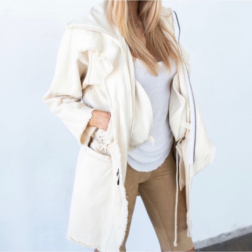 Tribe Kelley | Cream Utility Jacket Size Medium
